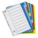 Oxford Subject Dividers 10-Pt PP Multipunched Fully Coloured 120 Micron A4 Multicoloured Ref 100205063