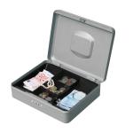 5 Star Facilities Premium Cash Box with Coin Tray Metal Combination Lock W300xD240xH90mm Grey 522864