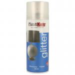 PlastiKote Glitter Effect Spray Paint Silver 400ml 525576