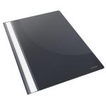 Esselte Report Flat Bar File Polypropylene Clear Front A4 Black Ref 28320 [Pack 25] 525658