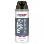 Plastikote Premium Paint Spray Satin Finish Black 400ml. 531434