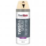 Plastikote Twist and Spray Premium Spray Paint Satin Porcelain 400ml 531574