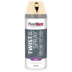 Plastikote Twist and Spray Premium Spray Paint Satin Porcelain 400ml 531574