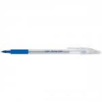 Bic Cristal Grip Ball Pen Medium Clear Barrel 1.0mm Tip 0.32mm Line Blue Ref 802801 [Pack 20] 534780