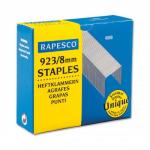 Rapesco 923/8mm (23 Type) Galvanised Staples (Box of 4000) S92308Z3