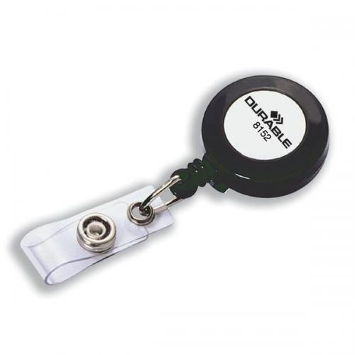 Durable Badge Reel for Punched Clip Holes 850mm Charcoal 8152/58