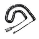 Plantronics U10P Headset Link Cable Curly Cord Black Ref 36469-01/32145-01 542247