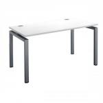 Sonix Office Furniture Plus Bench (180 x 60cm) Rectangular Desk (White) with Silver Frame 548255