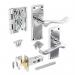 Securit Scroll Internal Handle Pack Chrome DP2701 Full Door kit 550822