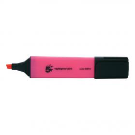 5 Star Office Highlighter Chisel Tip 1-5mm Line Pink Pack of 12 552919