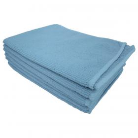5 Star Facilities Microfibre Cleaning Cloth Colour-coded Multi-surface Blue Pack of 6 553218