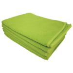 5 Star Facilities Microfibre Cleaning Cloth Colour-coded Multi-surface Green [Pack 6] 553225