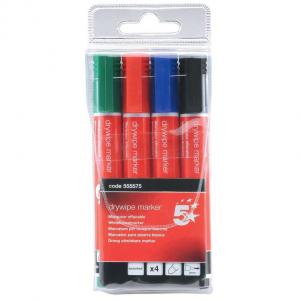 Office Drywipe Marker XyleneToluene-free Bullet Tip 3mm Line Wallet