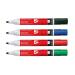 5 Star Office Drywipe Marker Xylene/Toluene-free Bullet Tip 3mm Line Wallet Assorted [Pack 4] 555575