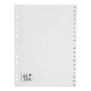 Office Index A-Z 20-Part Polypropylene Multipunched Reinforced Holes