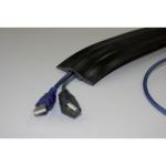 Rexel Accodata Cable Curb Rubber Double Channel 10x30mm Section 1.5m Length Ref 59101 563180