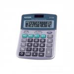 Aurora Semi-desk Calculator 12 Digit 3 Key Memory Battery/Solar Power 103x30x138mm Grey Ref DT398 56687X