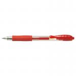 Pilot G205 Gel R/ball Pen Rubber Grip Retractable 0.5mm Tip 0.32mm Line Red Ref 4902505163111 [Pack 12] 567211