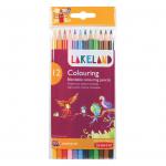 Lakeland Colouring Pencils Round-barrelled Soft Blendable Wallet Assorted Ref 33356 [Pack 12] 56999X