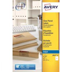 Cheap Stationery Supply of Avery Clear Addressing Labels 1 per Sheet 210x297mm J8567-25 25 Labels Office Statationery