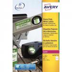 Avery Heavy Duty Labels Laser 4 per Sheet 99.1x139mm White Ref L4774-20 [80 Labels] 572211