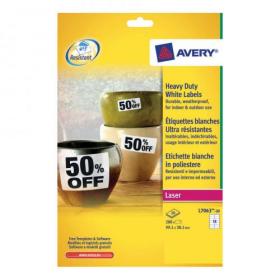 Avery Heavy Duty Labels Laser 14 per Sheet 99.1x38.1mm White Ref L7063-20 280 Labels 57222X