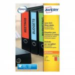 Avery Filing Labels Laser Lever Arch 4 per Sheet 200x60mm Assorted Ref L7171A-20 [80 Labels] 572262