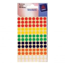 Cheap Stationery Supply of Avery Packet of Labels Colour Coding Diam.8mm Assorted 32-291 560 Labels 572319 Office Statationery