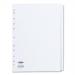 Concord Subject Dividers 20-Part Multipunched 150gsm A4 White Ref 79601