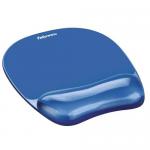 Fellowes Crystal Mouse Mat Pad with Wrist Rest Gel Blue Ref 91141 591855