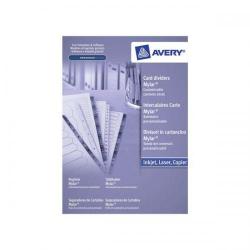 Cheap Stationery Supply of Avery Index Mylar 1-50 Punched Mylar-reinforced Tabs 150gsm A4 White 05226061 Office Statationery