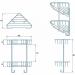 Croydex Chrome Corner Shower Caddy - Medium Two Tier 611244