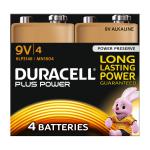 Duracell Plus Power Battery Alkaline 9V Ref 81275463 [Pack 4] 611678
