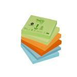 Post-it Notes Recycled 100 Sheets per Pad 76x76mm Pastel Rainbow Ref 6541RP [Pack 12] 613490