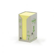 Post-it Note Recycled Tower Pack 76x76mm Pastel Yellow Ref 654-1T [Pack 16] 613694