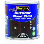 Rustins Quick Dry Outdoor Wood Stain Dark Oak 500Ml 617142