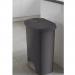 Addis Plastic Family Kitchen Bin Black With Silver Pedal 517262 617464