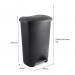 Addis Plastic Family Kitchen Bin Black With Silver Pedal 517262 617464