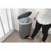 Addis Plastic Family Kitchen Bin Black With Silver Pedal 517262 617464