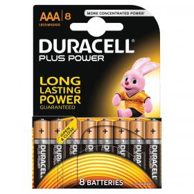 Duracell Plus Power Battery Alkaline AAA Size 1.5V Ref 81275401 [Pack 8] 619690