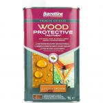 Barrettine Wood Protective Treatment Fade Resistant 1 Litre Golden Brown 620906