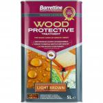 Barrettine Wood Protective Treatment Fade Resistant 5 Litre Light Brown 620963
