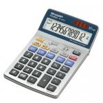Sharp Desktop Calculator 12 Digit 4 Key Memory Battery/Solar Power 108x22x175mm Grey Ref EL337C 622443