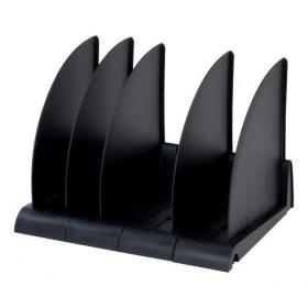 Avery DTR Book Rack 4 Base Sections 5 Dividers W372xD275xH260mm Black Ref DR300BLK 623864