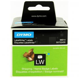 Dymo Labelwriter Labels Name Badge and Shipping 54x101mm White Ref 99014 S0722430 Pack of 220 624010