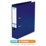 Elba Lever Arch File Polypropylene 70mm Spine A4 Blue Ref 100025926 [Pack 10] 625091