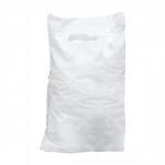 Carrier Bags Polythene Patch Handle 30 microns 381x457x76mm gusset White [Pack 500] 626380