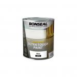 Ronseal Rslswutsp750 Stays Ultra Tough Satin Paint, White, 750 Ml 626473