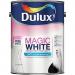 Dulux Magic White Matt Paint For Walls And Ceilings, Pure Brilliant White 5L 631986