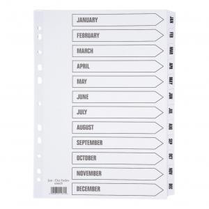 Value Index Jan-Dec Multipunched Mylar 150gsm A4 White 636635